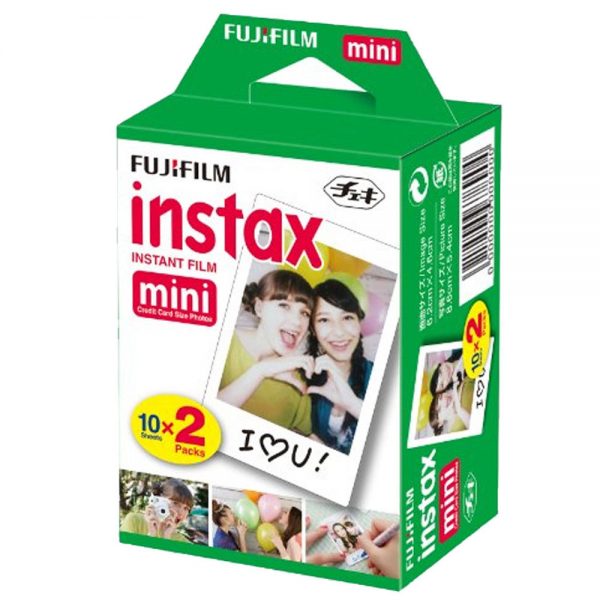 Fujifilm Instax Mini Film Twin Pack 20 Prints for Fuji 50s 25 7s 90 Mini8 Mini9 Cameras