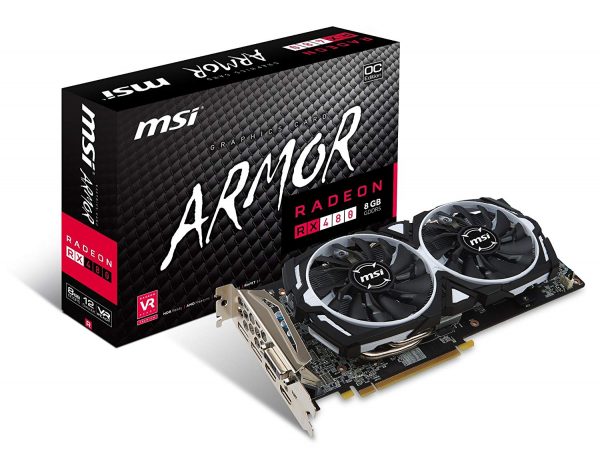 MSI GAMING Radeon RX 480 GDDR5 4GB CrossFire VR Ready FinFET DirectX 12 Graphics Card (RX 480 ARMOR 4G OC)